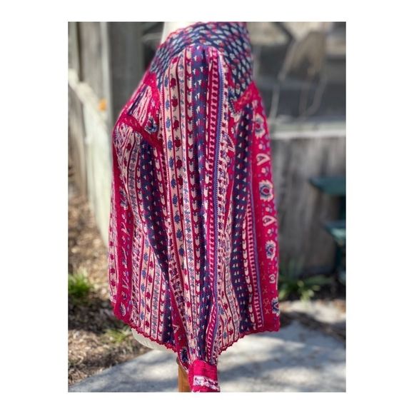 Anthro Maeve Gretchen Boho Tunic Balloon Sleeve - Picture 7 of 12